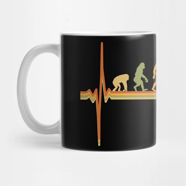 Dragon Boat Evolution Heartbeat Retro Vintage by Shirtbubble